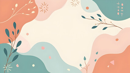 Fototapeta premium minimalist abstract background design with pastel colors and latest geometric shapes