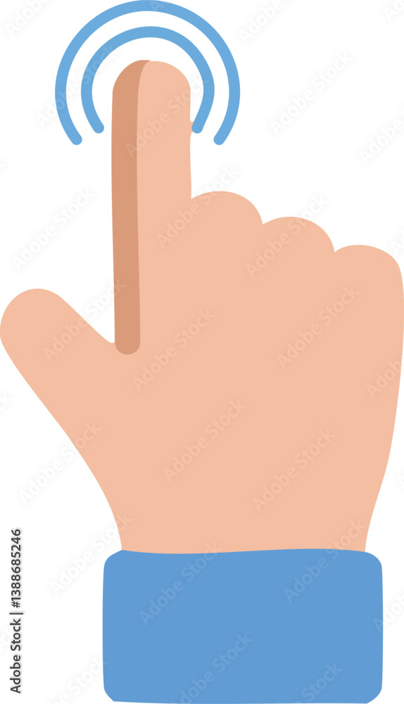 Poster 3d icon vector illustration - touch or click icon stock vector design