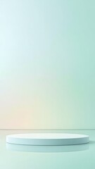 Soft Mint Green to White Gradient Abstract Background