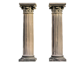 Isolated Illustration Of Two Tall Columns On Transparent Background