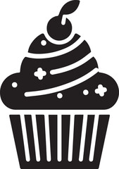 Simple cupcake flat design