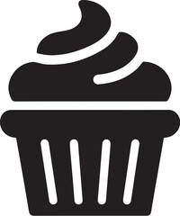 Simple cupcake flat design