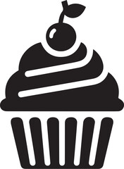 Simple cupcake flat design