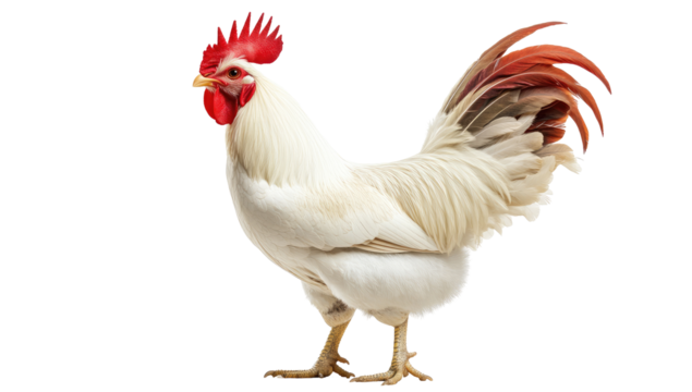 Rooster in profile, detailed view