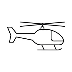 helicopter line art vector illustration 