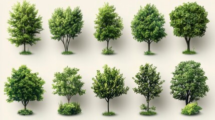 Fototapeta premium Ten verdant trees