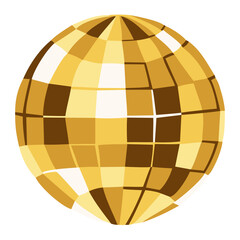 Obraz premium Realistic disco ball gold. Editable color vector