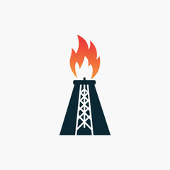 letter A with Oil and gas logo, natural gas logo
