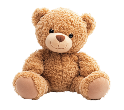 Cute teddy bear isolated on white background png transparent clipart. - Powered by Adobe