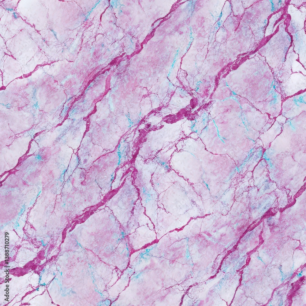 Poster seamless pattern, a vibrant, abstract texture featuring a blend of pink and turquoise with a marble-