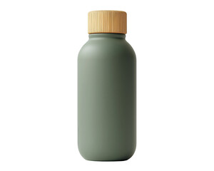 Simple olive green bottle with wooden lid