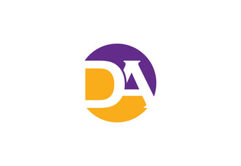 Initial letter DA logo design, Vector design Concept