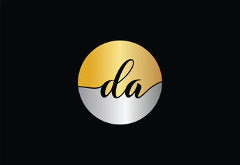 Initial letter DA logo design, Vector design Concept