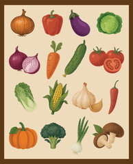 set of vegetables