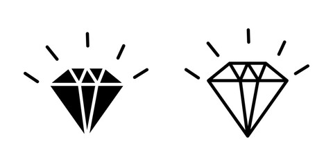 Diamond icon on white background