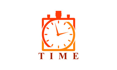 Unique Clock Logo Design Template