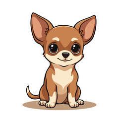 Obraz premium Chihuahua dog cartoon vector illustration