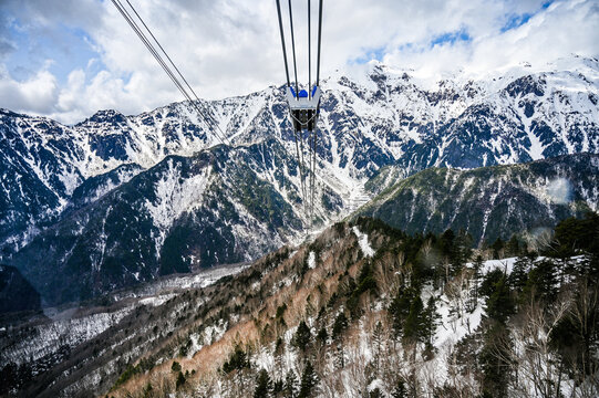 岐阜県高山市の穂高連峰