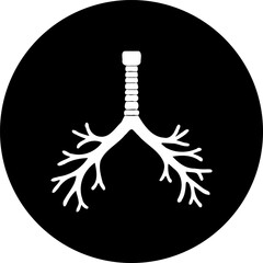 Abstract depiction human lungs in monochrome color