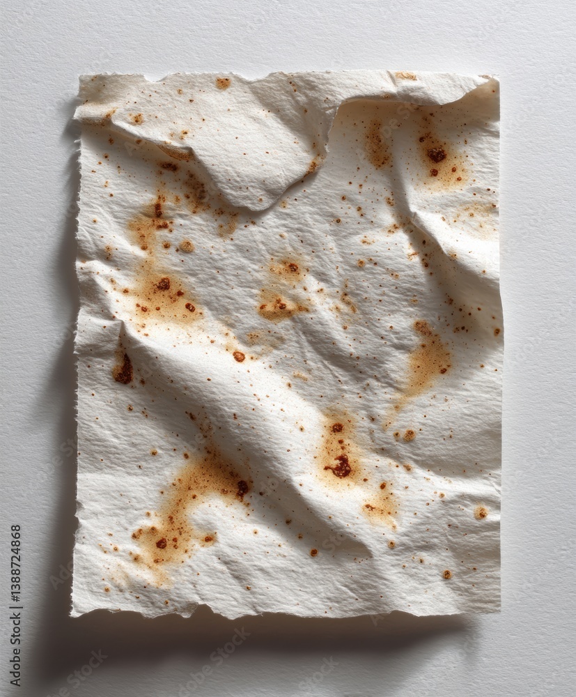 Aufkleber Post-Digital Materiality Distressed Paper Texture with Tonal Stains - Experimental Design and Creative Branding Aesthetic for Minimalist Visual Communication