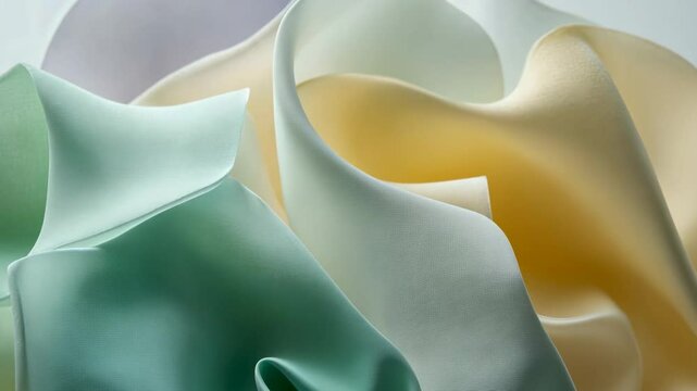 Abstract Pastel Fabric Drapery: A Symphony of Soft Hues and Gentle Curves