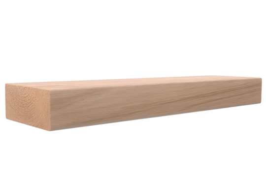 Isolated Wooden Plank Rendered In 3D On Transparent Background