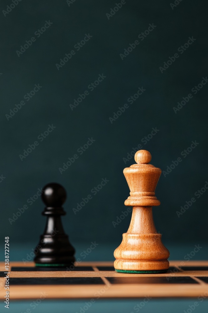 Poster AI-Powered Strategic Intelligence Minimalist Chess Game Visualizing Competitive Decision-Making in Digital Business Transformation Era