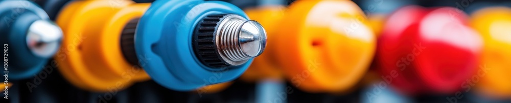 Aufkleber Next-Gen Industrial Color Coding Precision Engineering Connectors Showcasing Smart Manufacturing Workflow Optimization and Technological Innovation