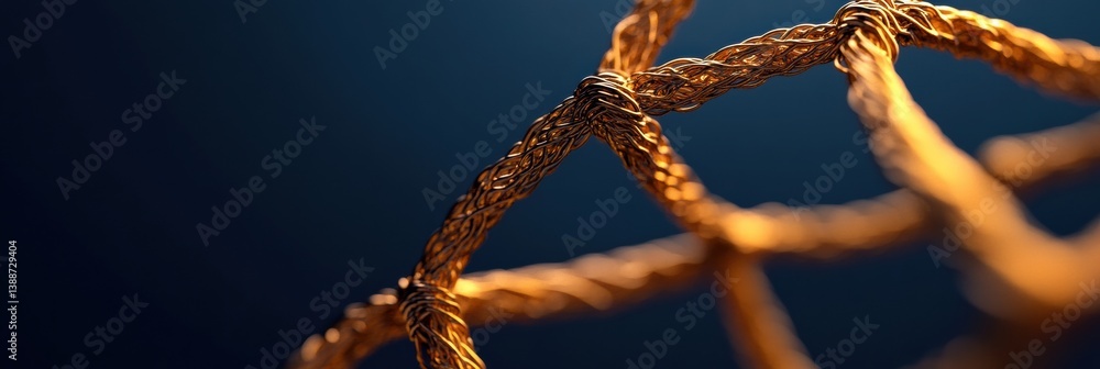 Aufkleber ethereal craftsmanship golden metallic thread weaving artistic innovation - luxe digital storytellin