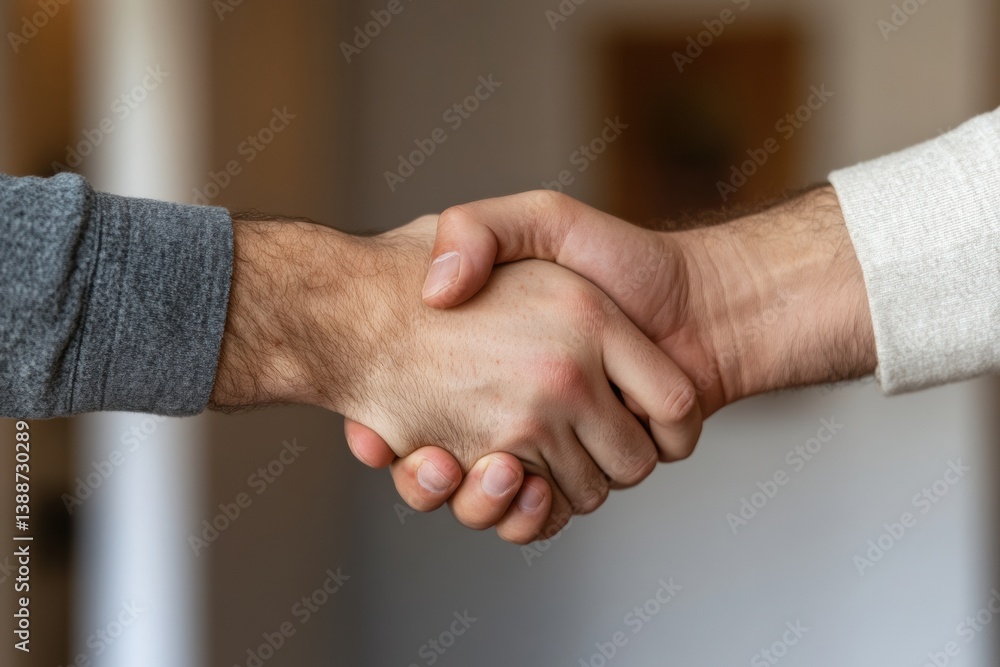 Poster minimalist professional collaboration authentic handshake symbolizing trust, connection, and modern 