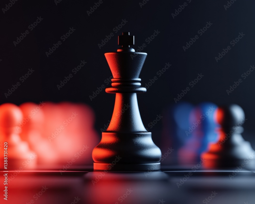 Poster Strategic Tech Innovation Advanced Chess Metaphor for Digital Transformation and Competitive Intelligence in Next-Gen Business Environments