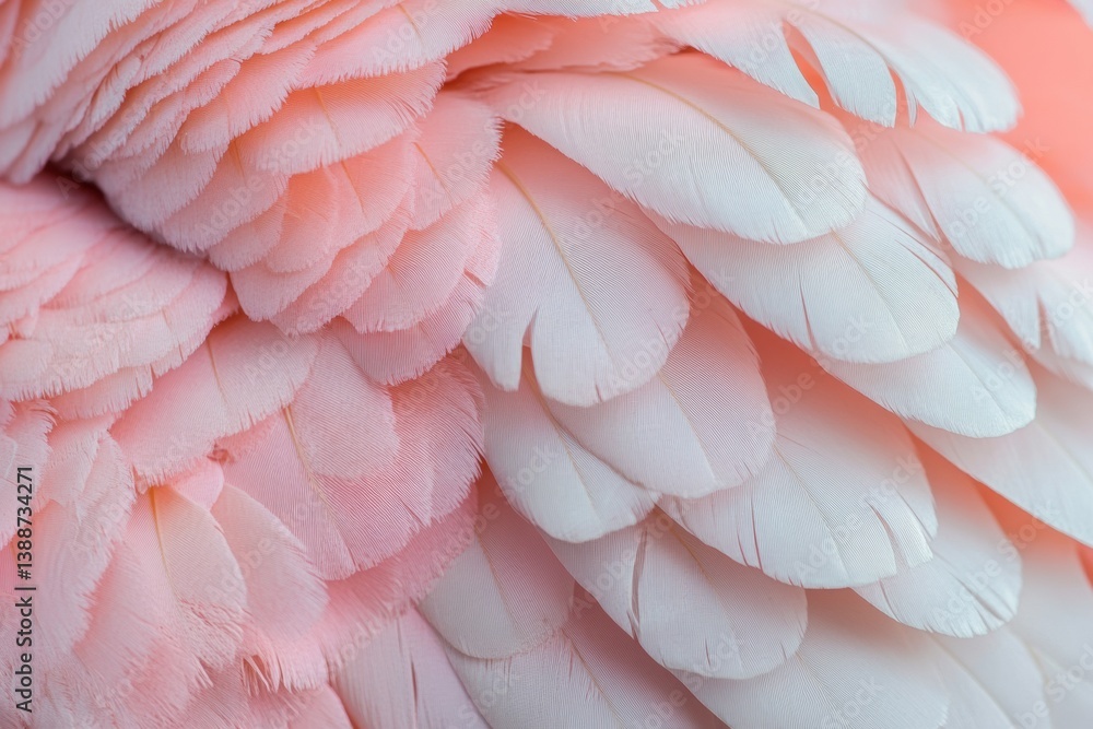 Poster soft pastel serenity ethereal angel wing macro - gentle texture design for wellness branding and min