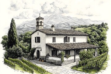 Italian Vineyard Chapel.