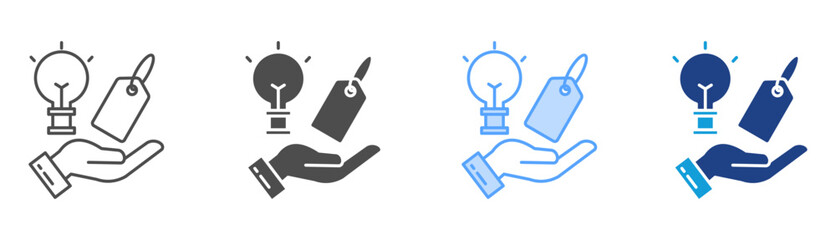 Obraz premium Branding Icon Set Multiple Style Collection