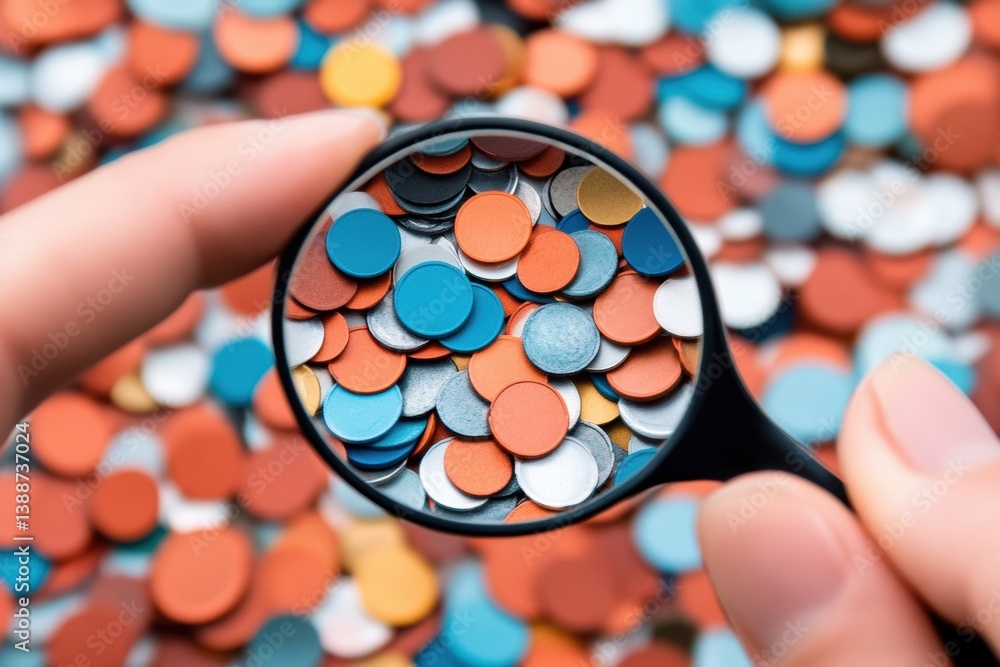 Aufkleber Data-Driven Insights Unveiled Magnifying Digital Analytics through Vibrant Micro-Segmentation - Empowering Strategic Decision Making in Modern Business Intelligence