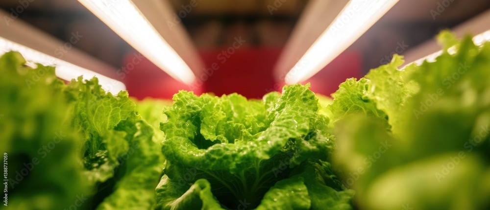 Aufkleber future of food precision-engineered hydroponic lettuce cultivation in smart urban vertical farming e