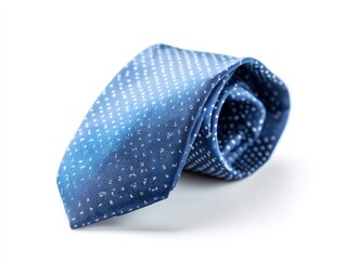 Minimalist Fathers Day Elegance Classic Blue Polka Dot Necktie with Sophisticated White Space - Premium Gift Styling for Modern Professionals and Celebratory Moments