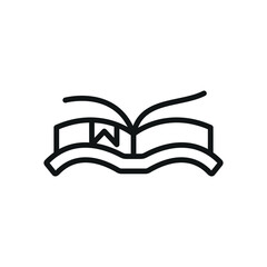 Book and page marker icon showcases reading culture global literacy and personal growth