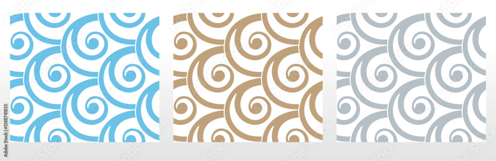 Aufkleber Set of abstract geometric patterns. Seamless vector backgrounds. Colored ornaments Graphic modern patterns Simple lattice graphic design