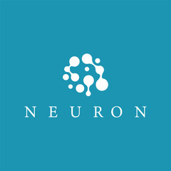 cell neuron technology logo design illustration data simple abstract modern template brand product
