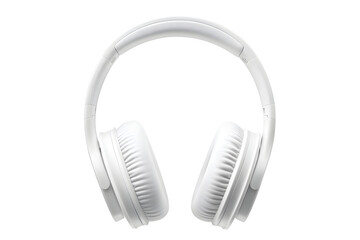 Isolated White Headphones Illustration With Transparent Background