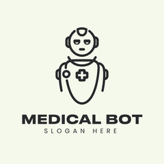 Medical bot logo, unique logo, modern logo, bot logo