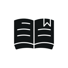 Book and page marker icon showcases reading culture global literacy and personal growth