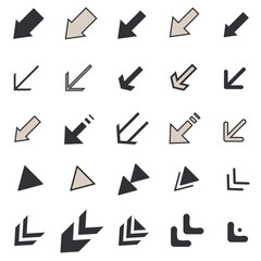 イラスト素材：いろいろ矢印イラストセット	
