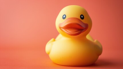 A cute yellow rubber duck.
