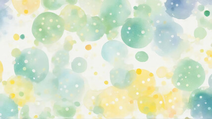 Gentle Spring Watercolor Background – Soft and Colorful Polka Dots