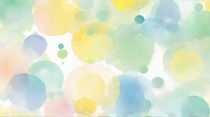 Gentle Spring Watercolor Background – Soft and Colorful Polka Dots