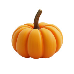 3d rendering icon Pumpkin illustration PNG. cartoon minimal style on transparent isolated background.