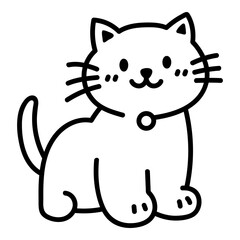 Cat vector illustration line icon