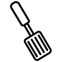 Utensil Spoon Minimalist Vector Icon.